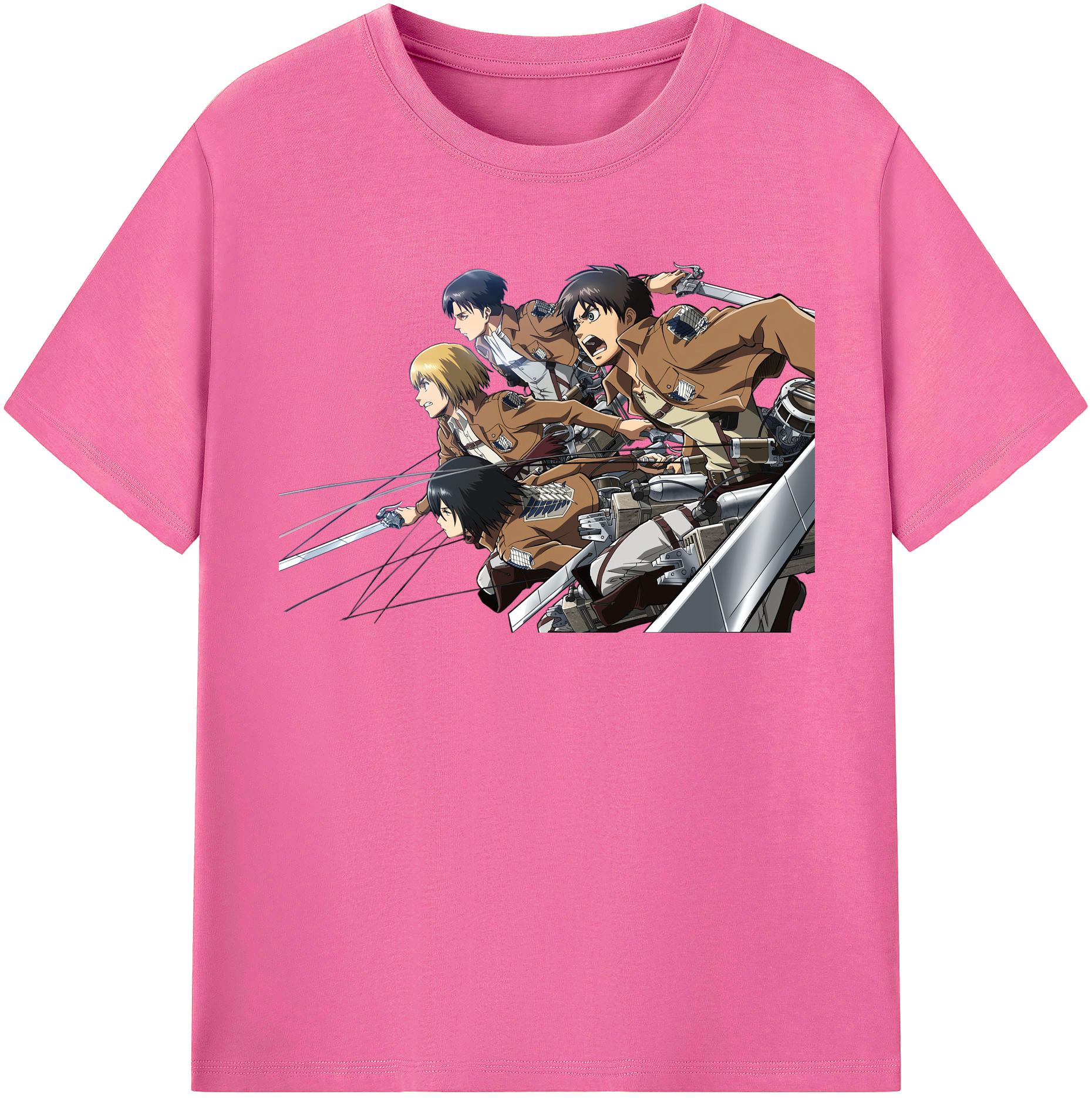 （画像用） 進撃の巨人 Attack on Titan レディースカジュアルプリントTシャツ（綿100％）